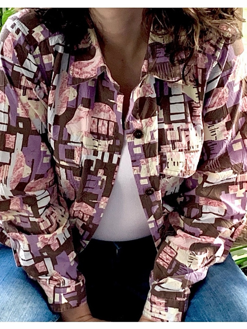 Christopher & Banks Geometric Pattern Jacket - Picture 1 of 5